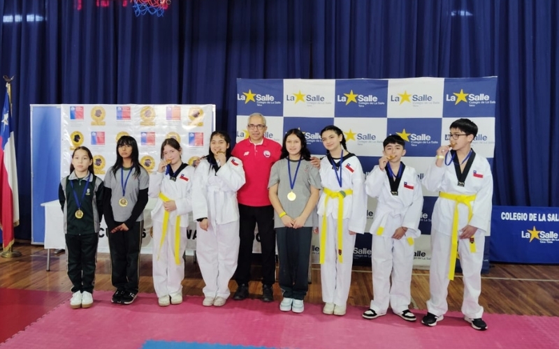 Delegación Salesiana de Taekwondo Participa en Exitoso Encuentro Escolar en Talca